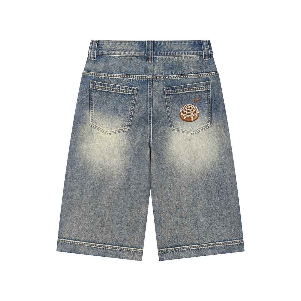Washed Baggy Denim Jorts